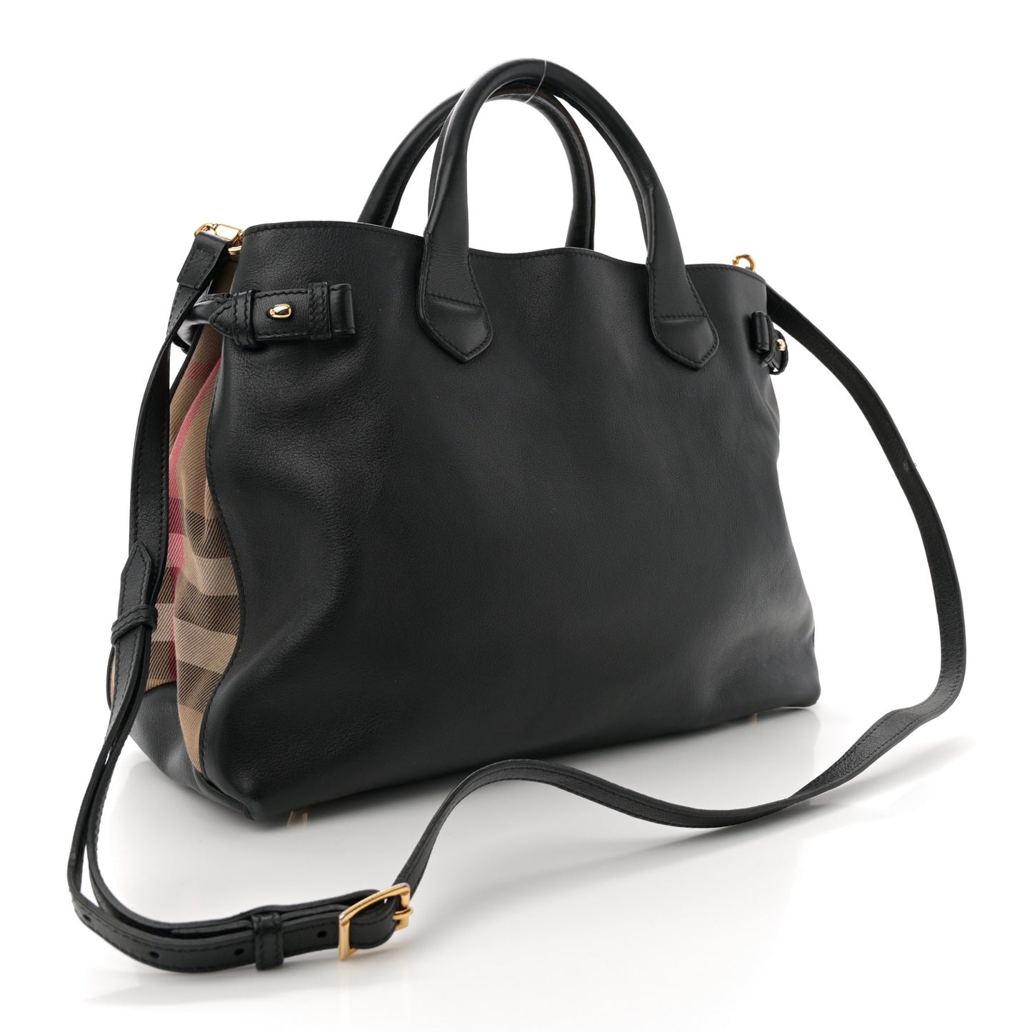 Smooth Calfskin Medium Sartorial Banner Tote Black