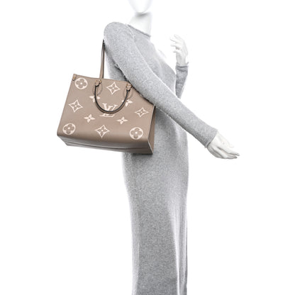 Louis Vuitton Empreinte Monogram Giant Onthego MM Tourterelle Creme 2 of 11