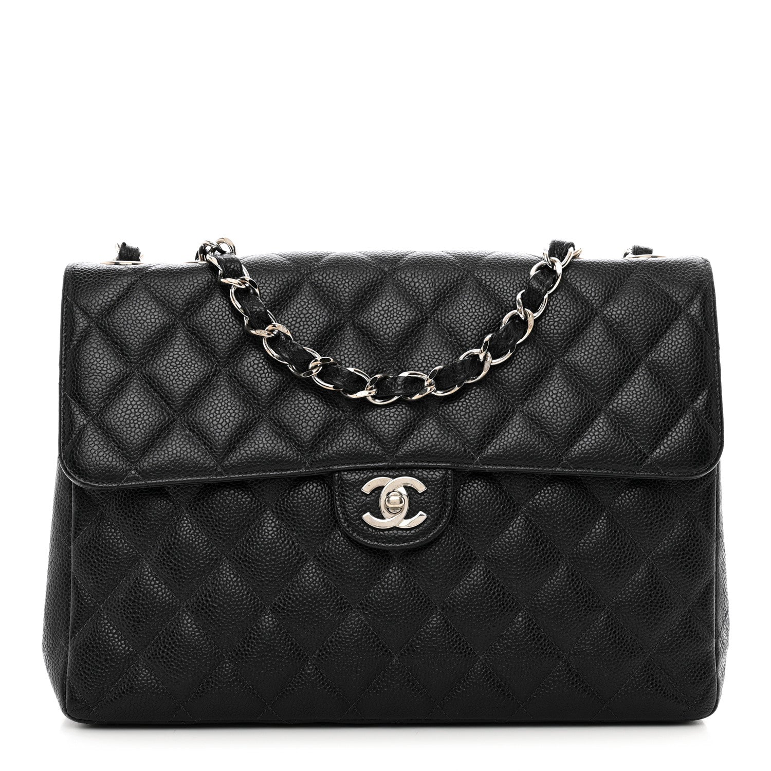 Chanel Caviar Jumbo Single Flap Black 1 of 15