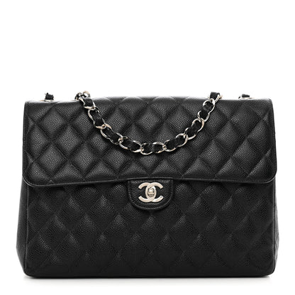 Chanel Caviar Jumbo Single Flap Black 1 of 15