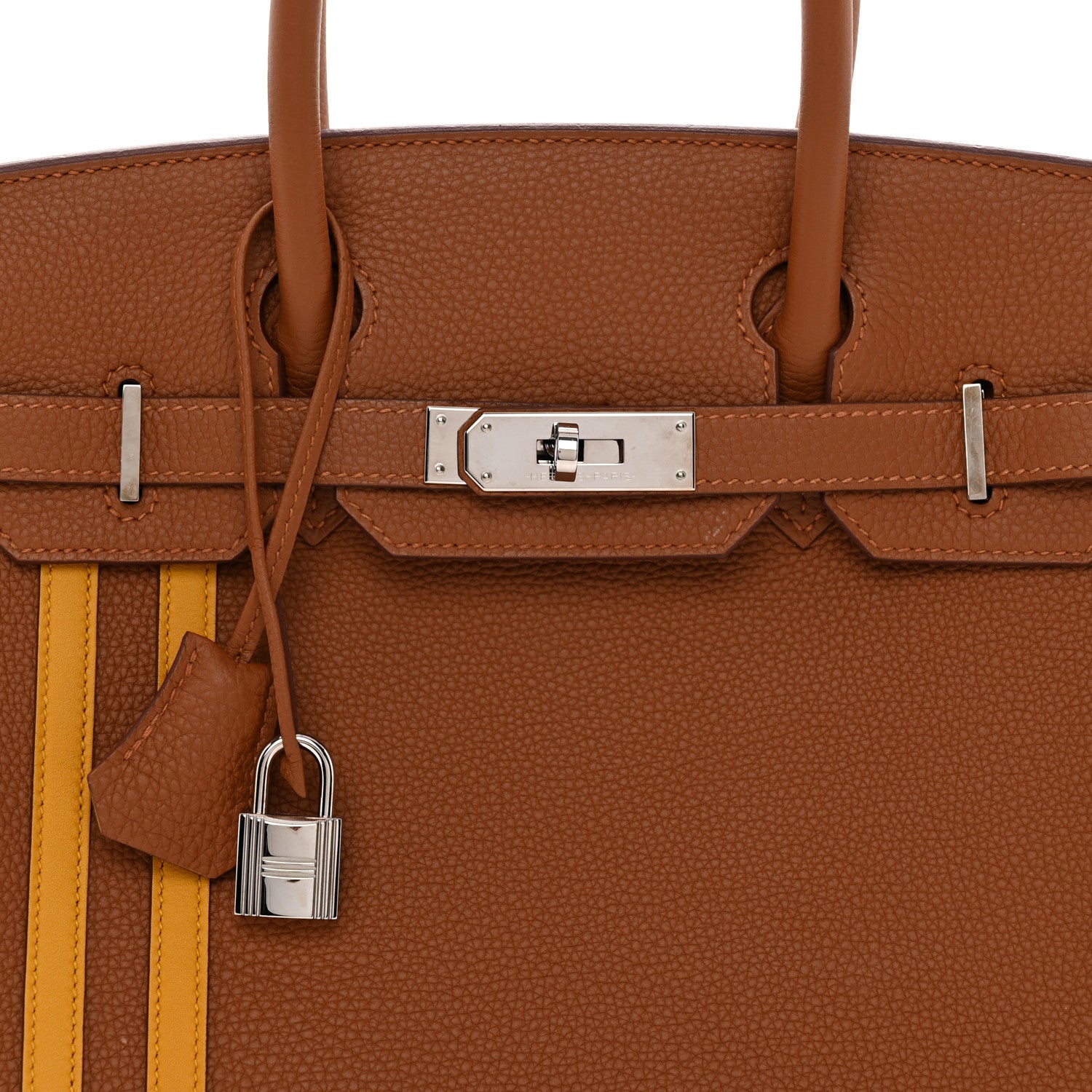 Hermes Togo Swift Officier Birkin 30 Gold Ambre 8 of 11