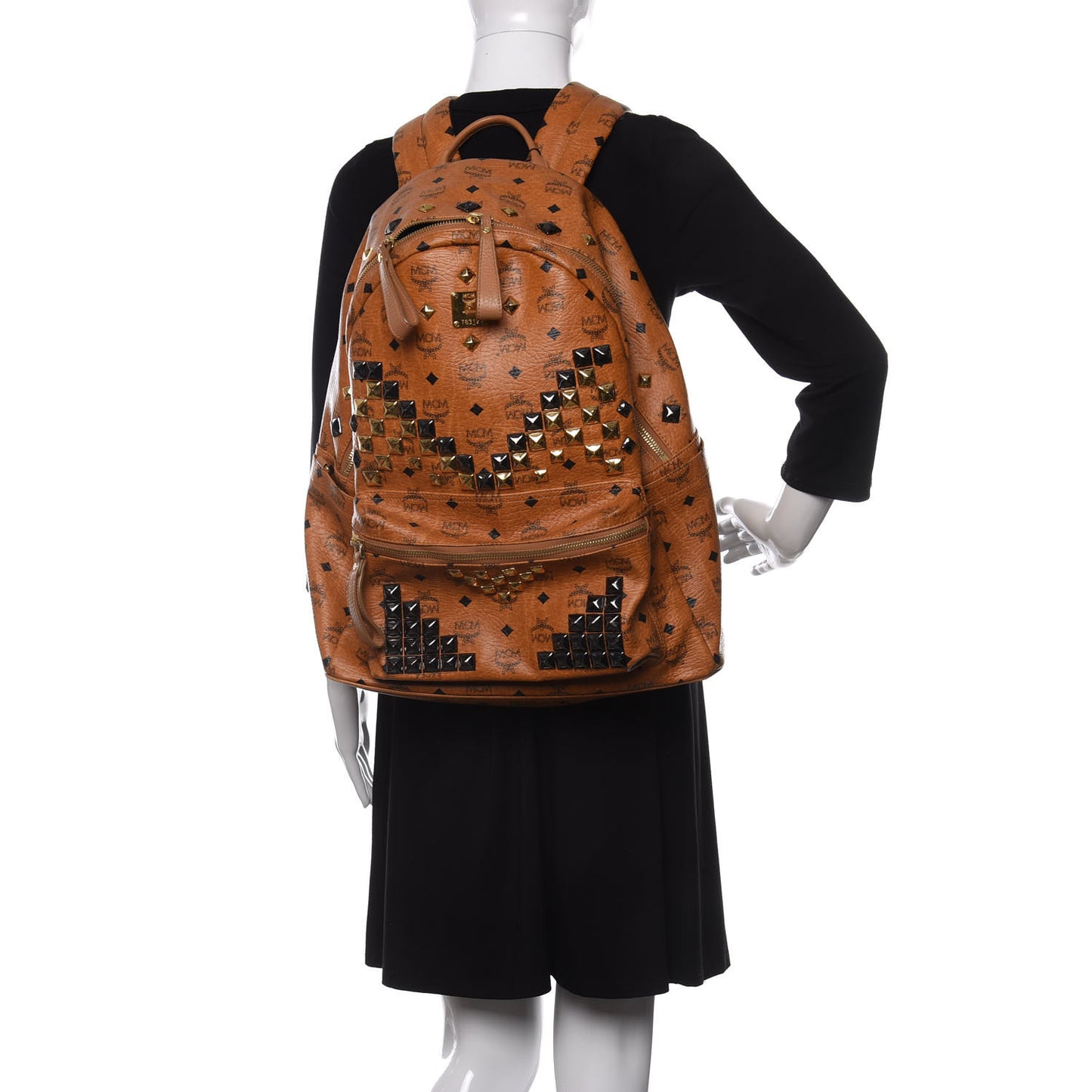 Visetos Studded Medium Stark M Backpack Cognac