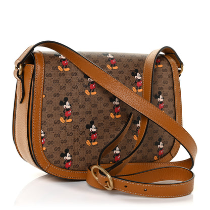 Gucci X DISNEY Mini Vintage GG Supreme Monogram Mickey Mouse Small Flap Messenger Bag Beige Vintage Sun Oil 2 of 10