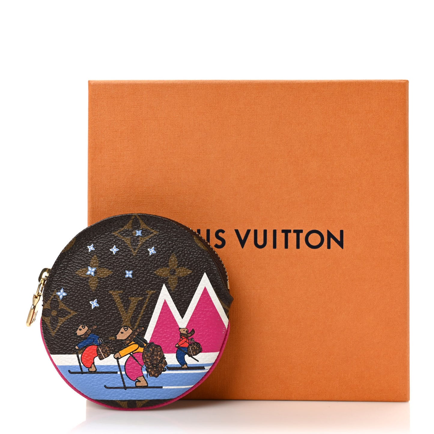 Monogram 2018 Christmas Animation Round Coin Purse