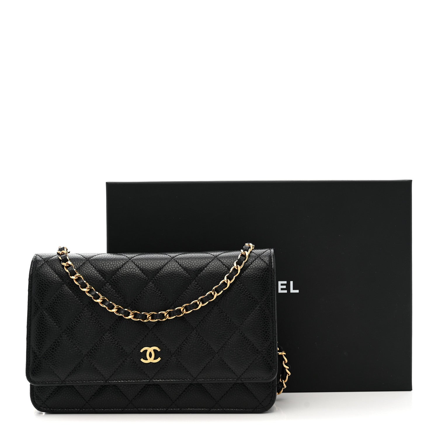 Chanel Caviar Quilted Wallet on Chain WOC Black 12 of 12
