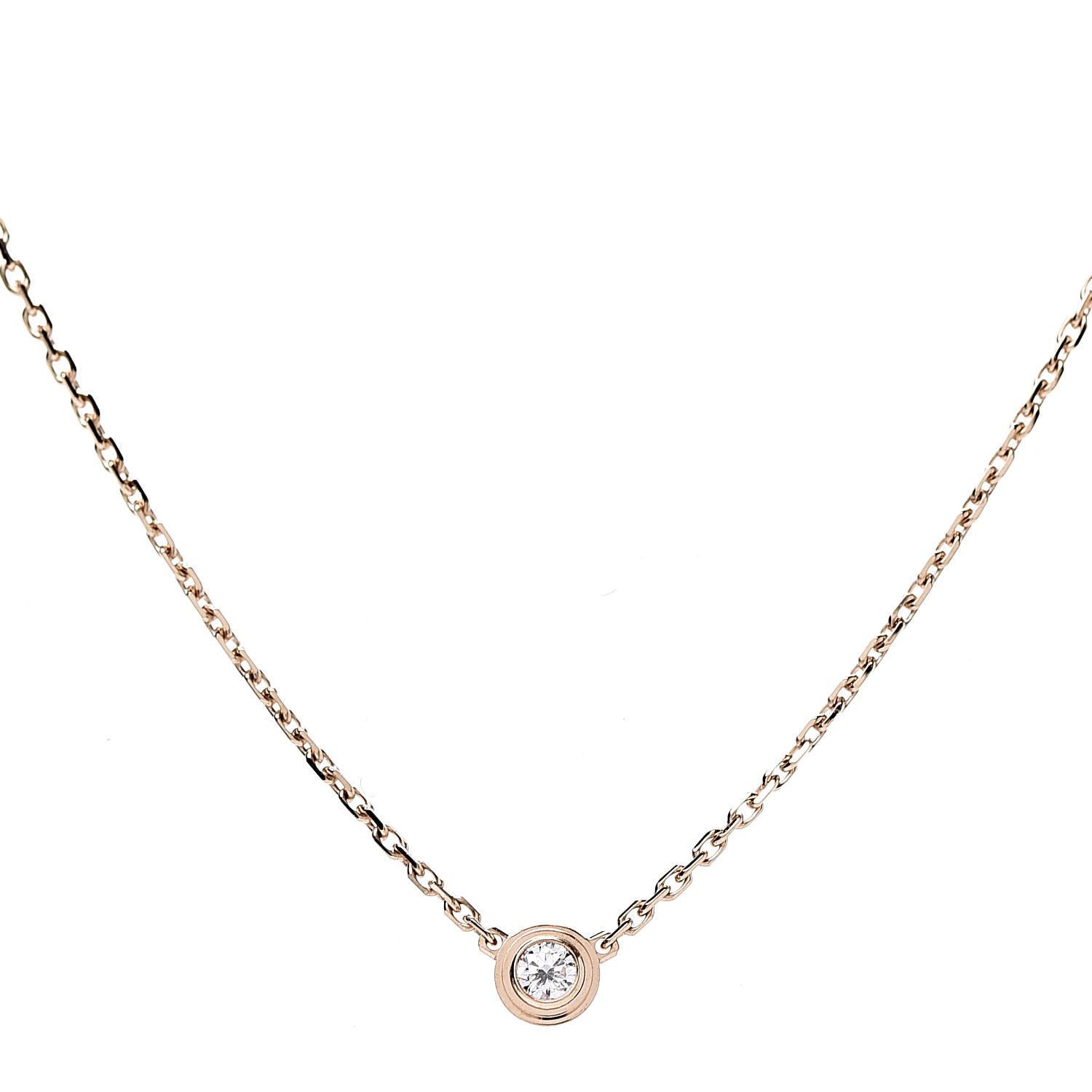 Cartier 18K Pink Gold Diamond XS D'Amour Pendant Necklace 4 of 6