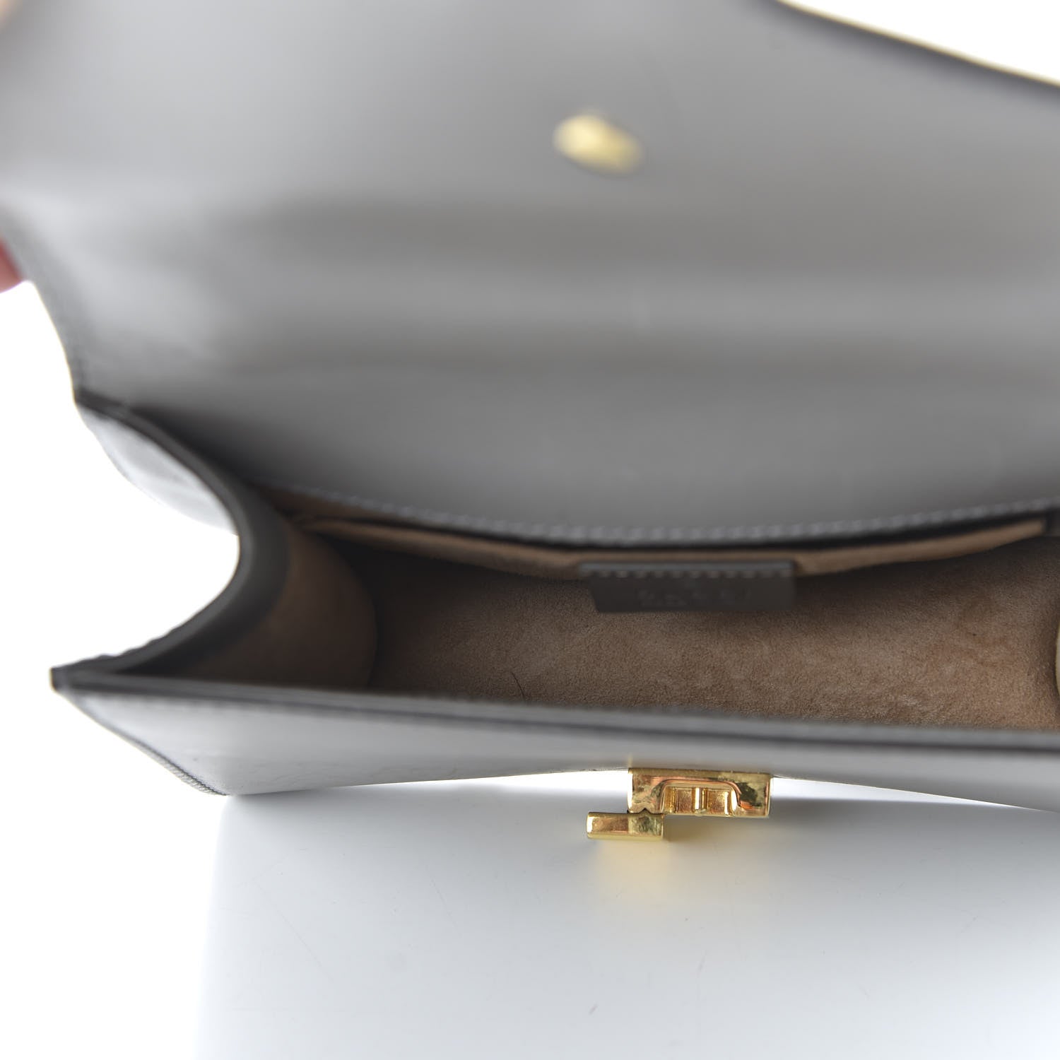 Gucci Calfskin Mini Sylvie Chain Shoulder Bag Deep Grey 4 of 14