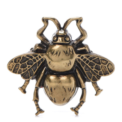 Gucci Metal Enamel Bee Ring S Aged Gold 1 of 4