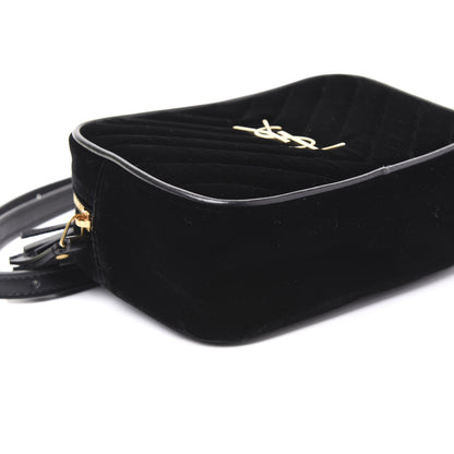 Saint Laurent Velour Matelasse Monogram Lou Belt Bag Black 5 of 8