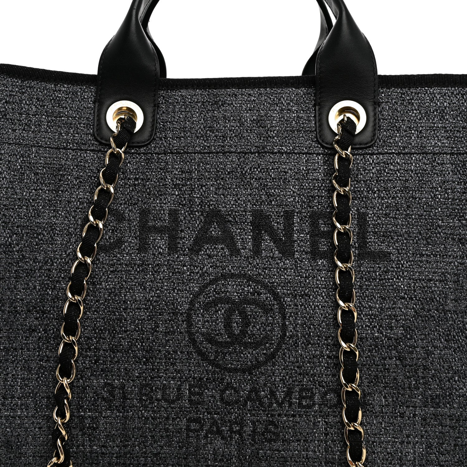Chanel Lurex Boucle Medium Deauville Tote Black 8 of 10
