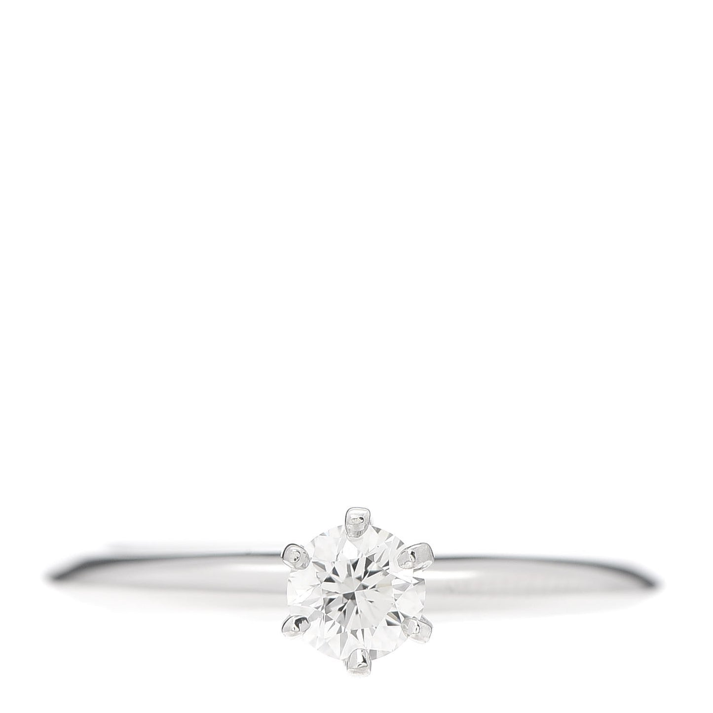 Platinum Diamond .25ct Solitaire Engagement Ring 50 5.25
