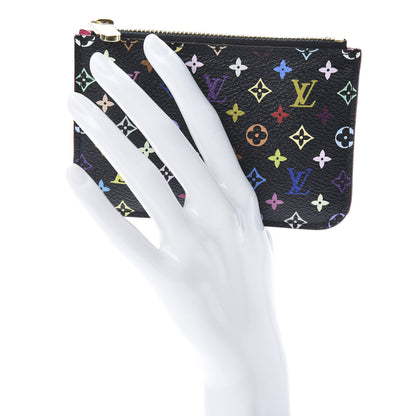 Louis Vuitton Monogram Multicolor Key Pouch Black Grenade 2 of 9