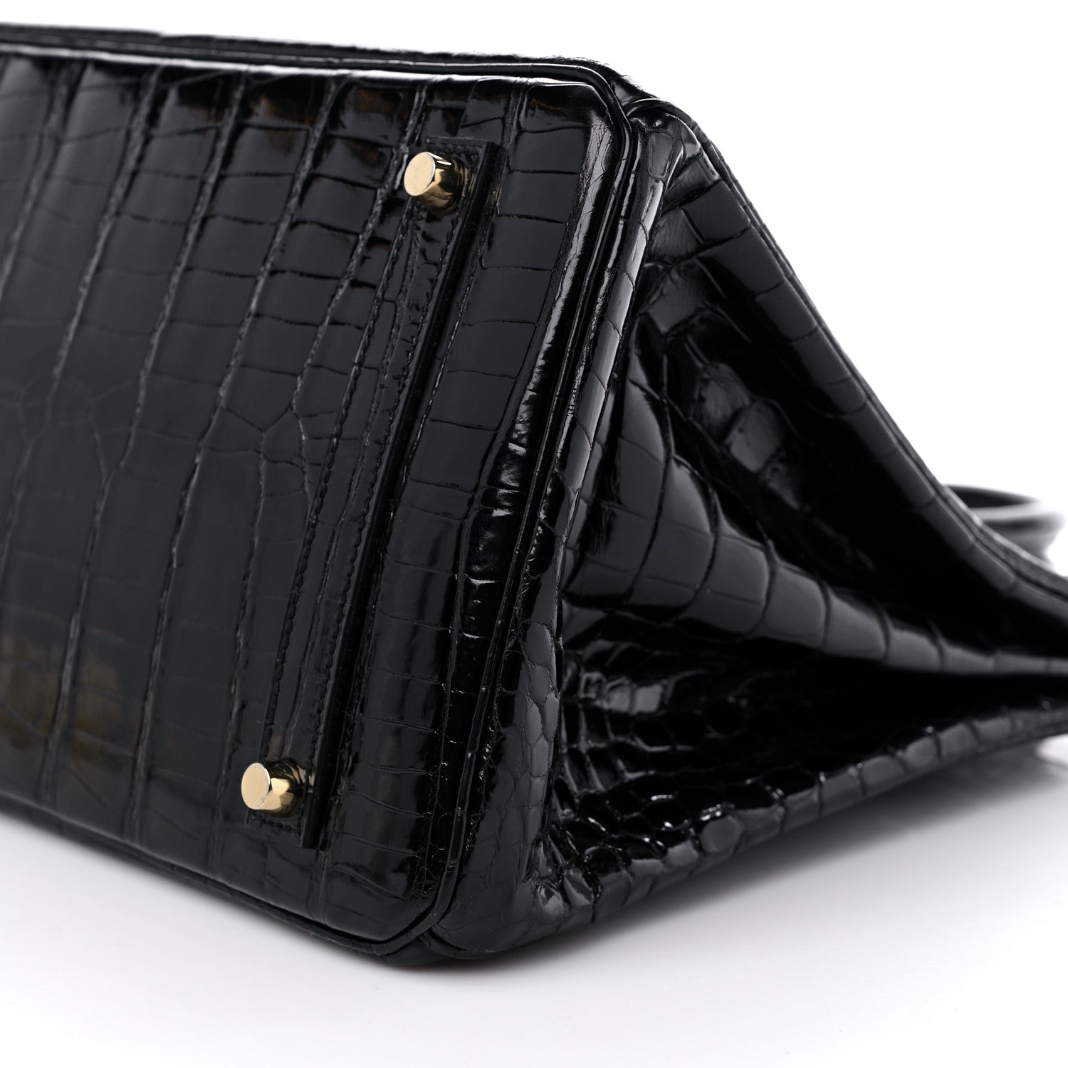 Hermes Shiny Porosus Crocodile Birkin 35 Black 9 of 10