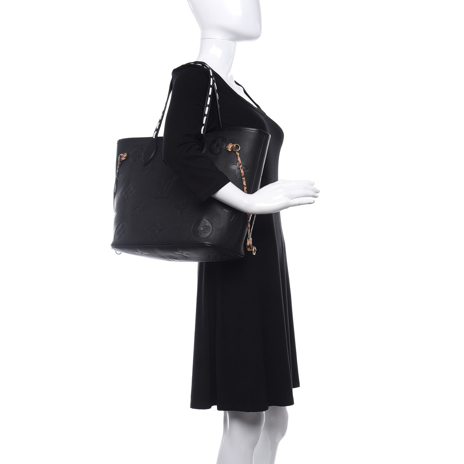 Louis Vuitton Empreinte Monogram Giant Wild At Heart Neverfull MM Black 2 of 11
