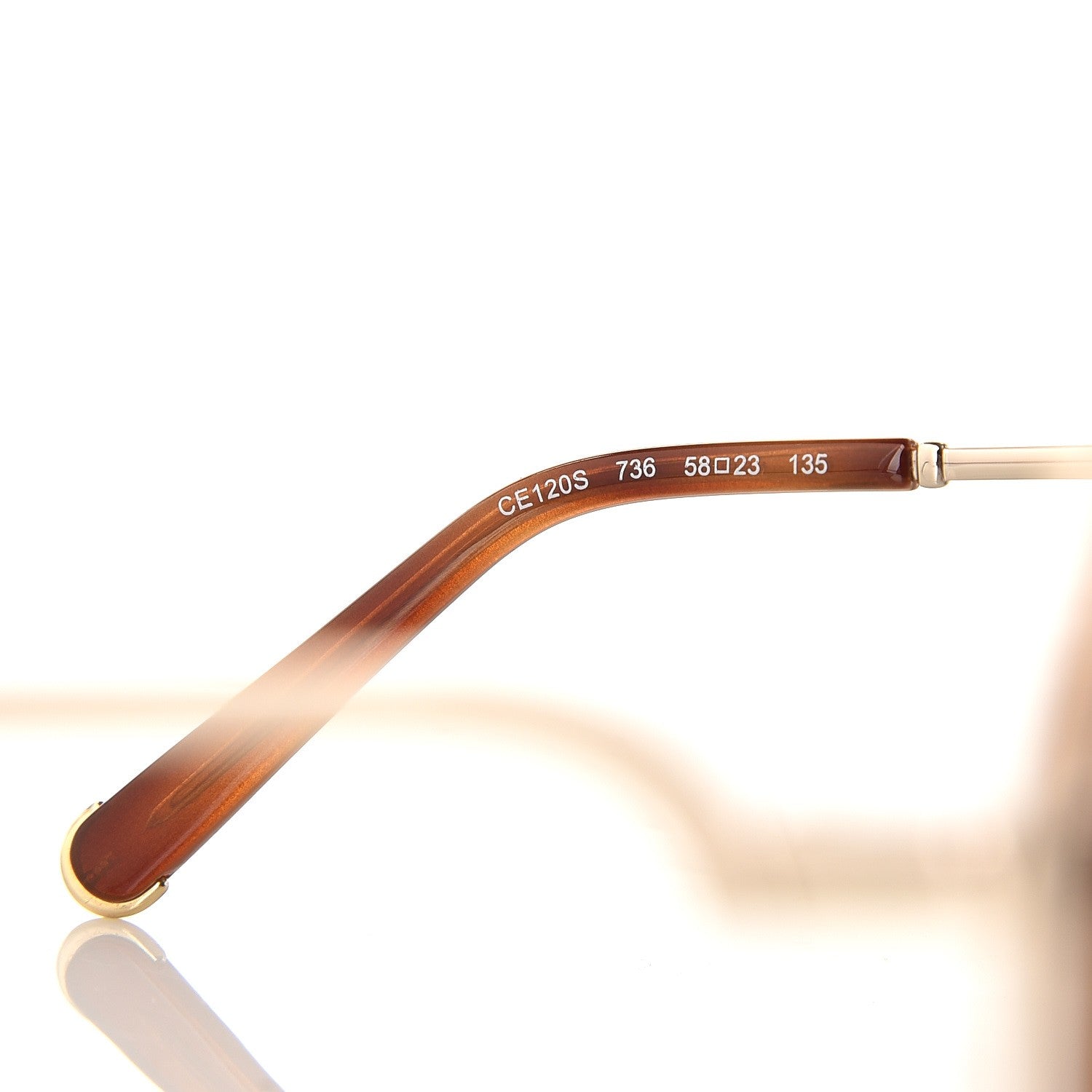 Chloe Oversized Round Carlina Sunglasses CE120S Gold Blonde Havana 5 of 7