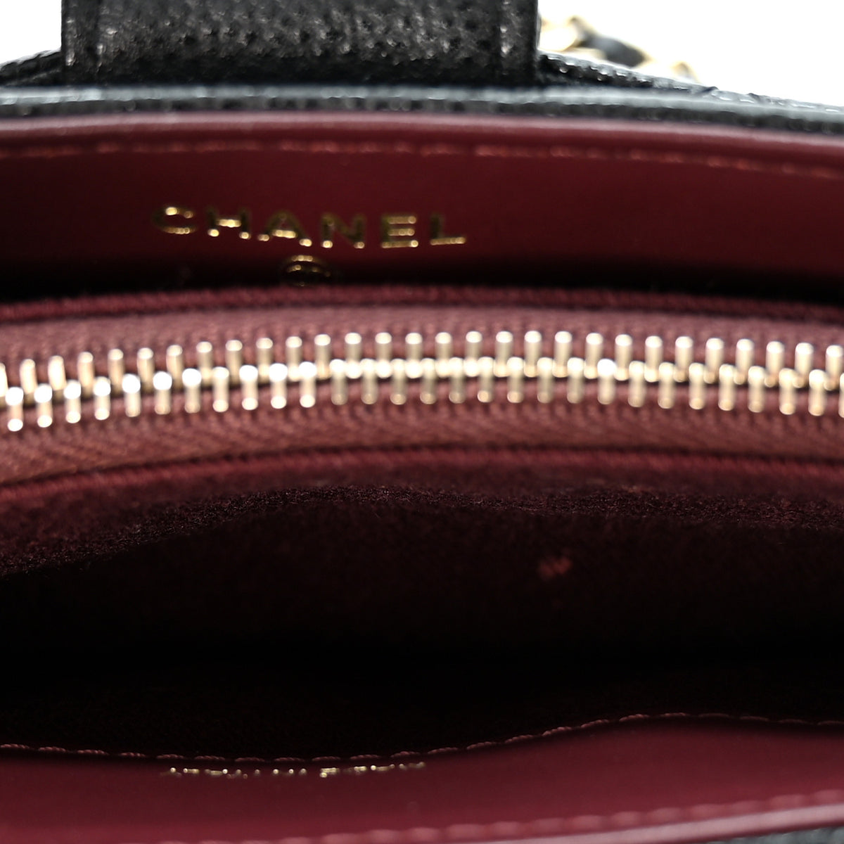 Chanel Caviar Quilted Business Affinity Phone Holder With Chain Black 5 of 11