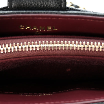 Chanel Caviar Quilted Business Affinity Phone Holder With Chain Black 5 of 11