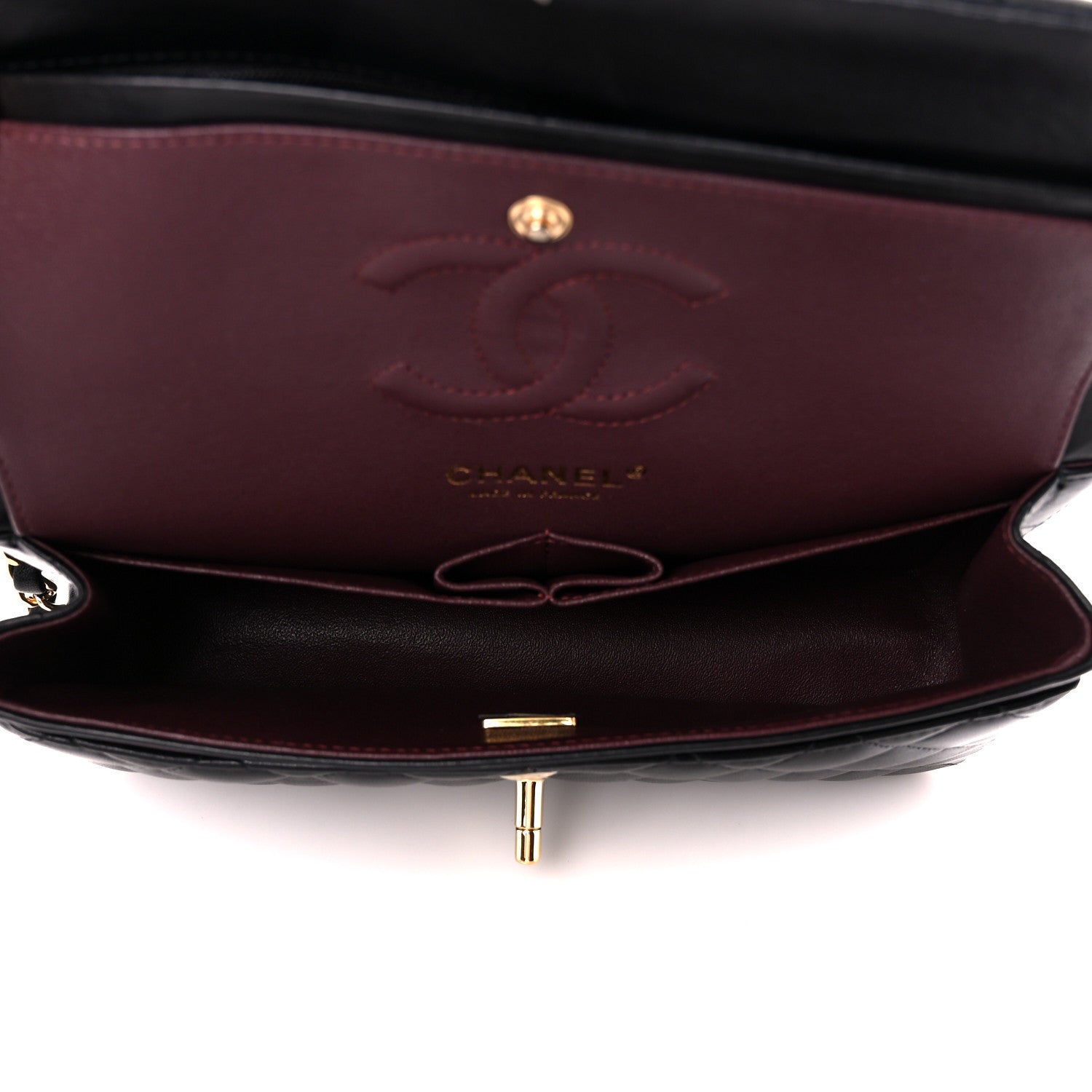 Chanel Lambskin Quilted Small Double Flap Black 5 of 12