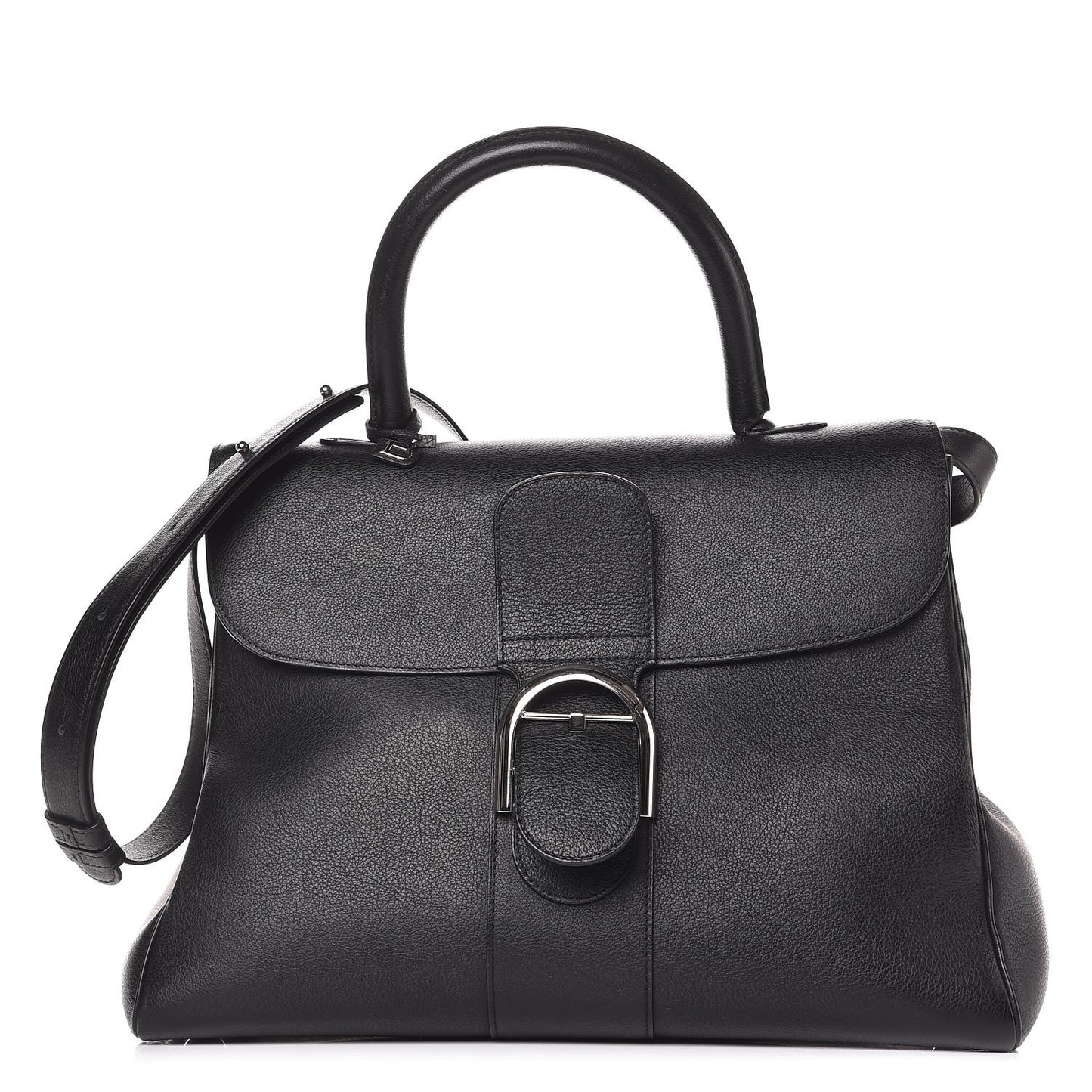 Grained Calfskin GM Brillant Satchel Black