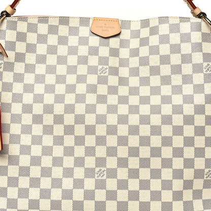Louis Vuitton Damier Azur Graceful MM Rose Ballerine 6 of 9