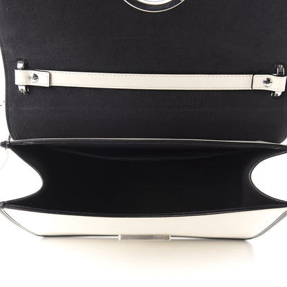 Fendi Vitello Century Alcantara F is Fendi Bi-Color Kan I Shoulder Bag White Black 5 of 12