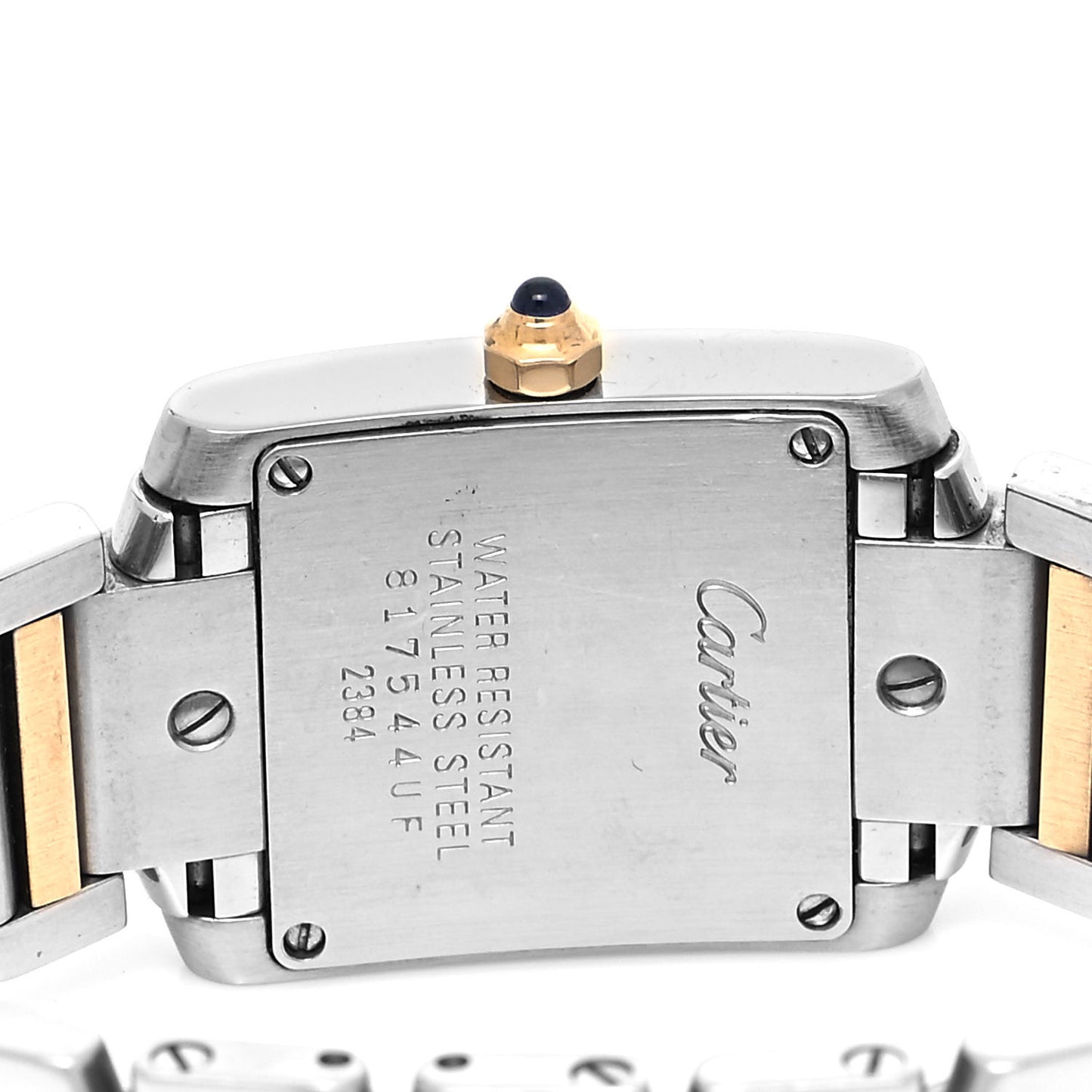 Stainless Steel 18K Yellow Gold 20mm Tank Francaise Quartz Watch