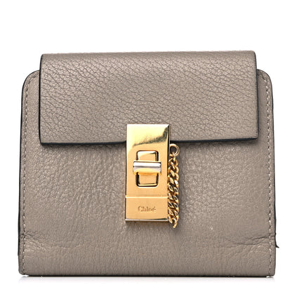 Chloe Grained Lambskin Drew Square Wallet Motty Grey 1 of 18