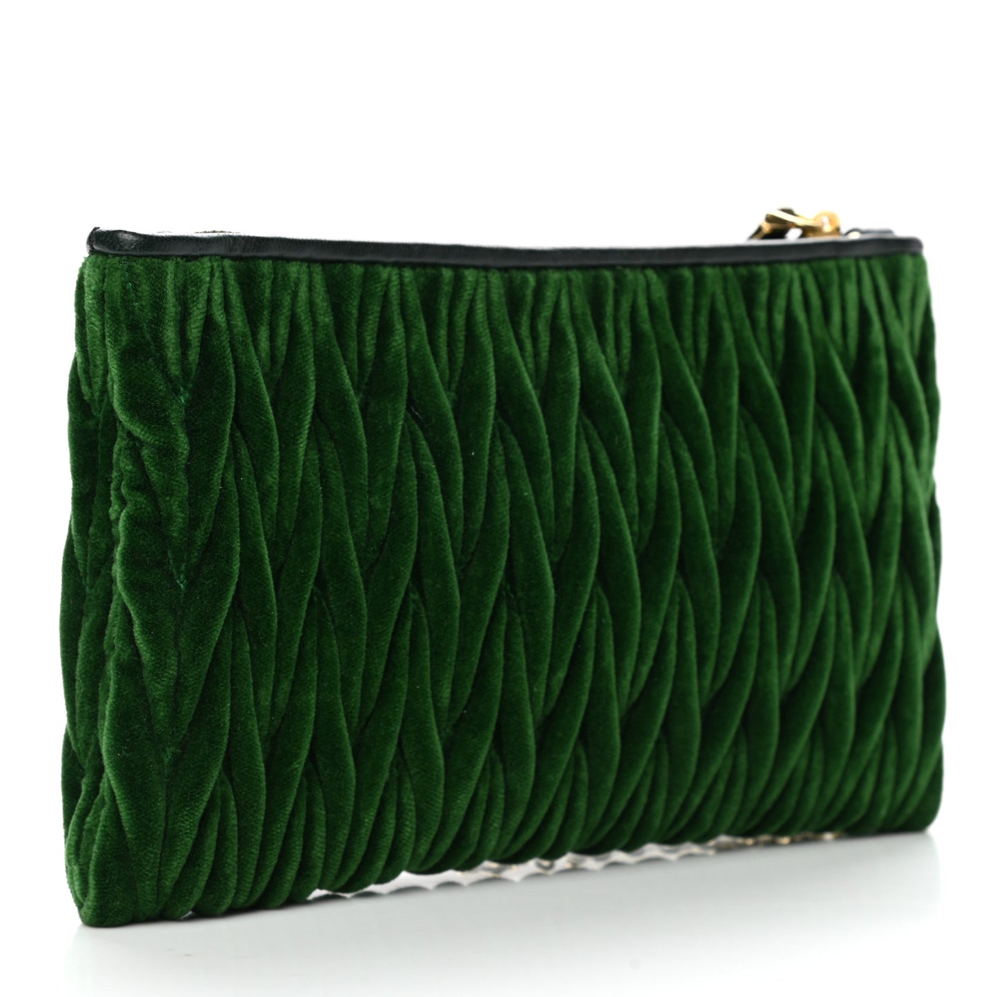 Velvet Matelasse Wristlet Smeraldo