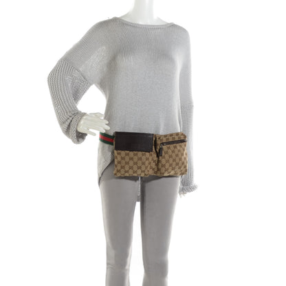 Gucci Monogram Web Belt Bag Dark Brown 2 of 7