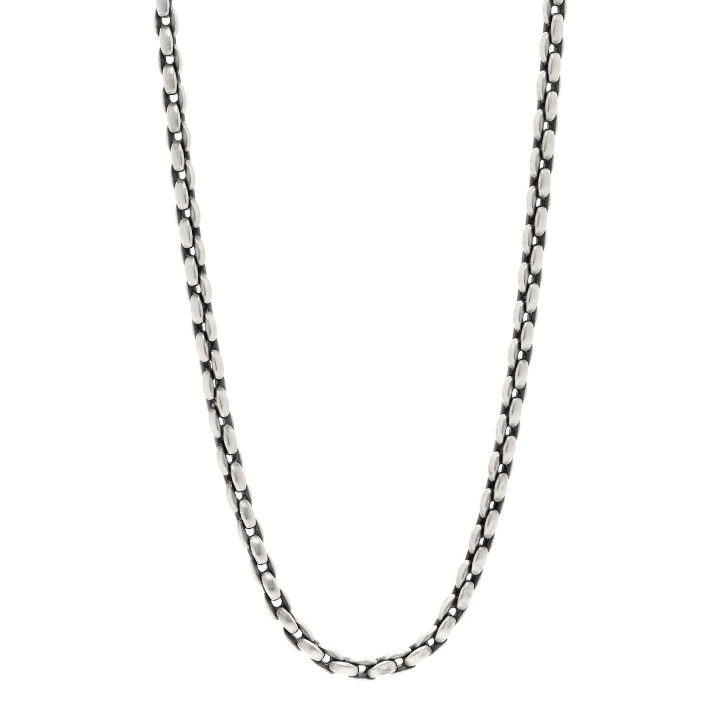 Sterling Silver 6.5mm Streamline Elongated Chain Necklace