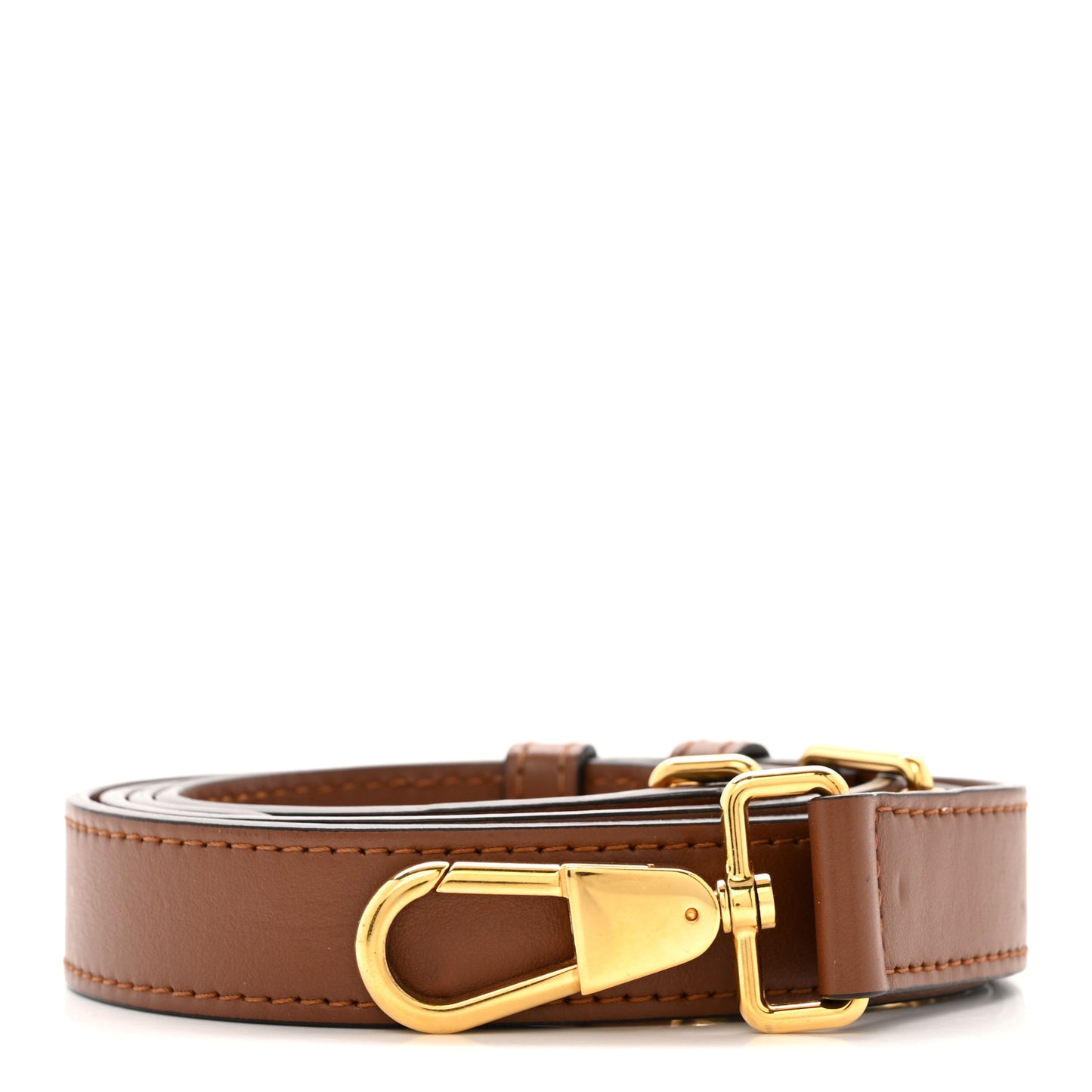 Calfskin Shoulder Strap Brown