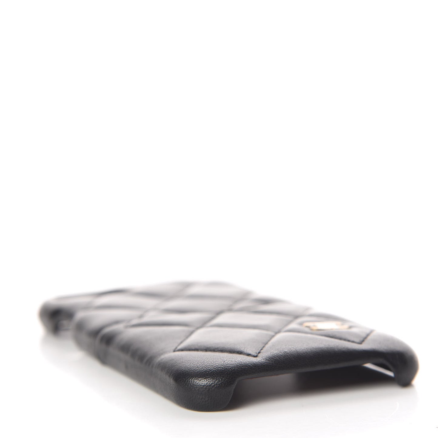 Lambskin Quilted iPhone 7/8 Coco Tech Case Black