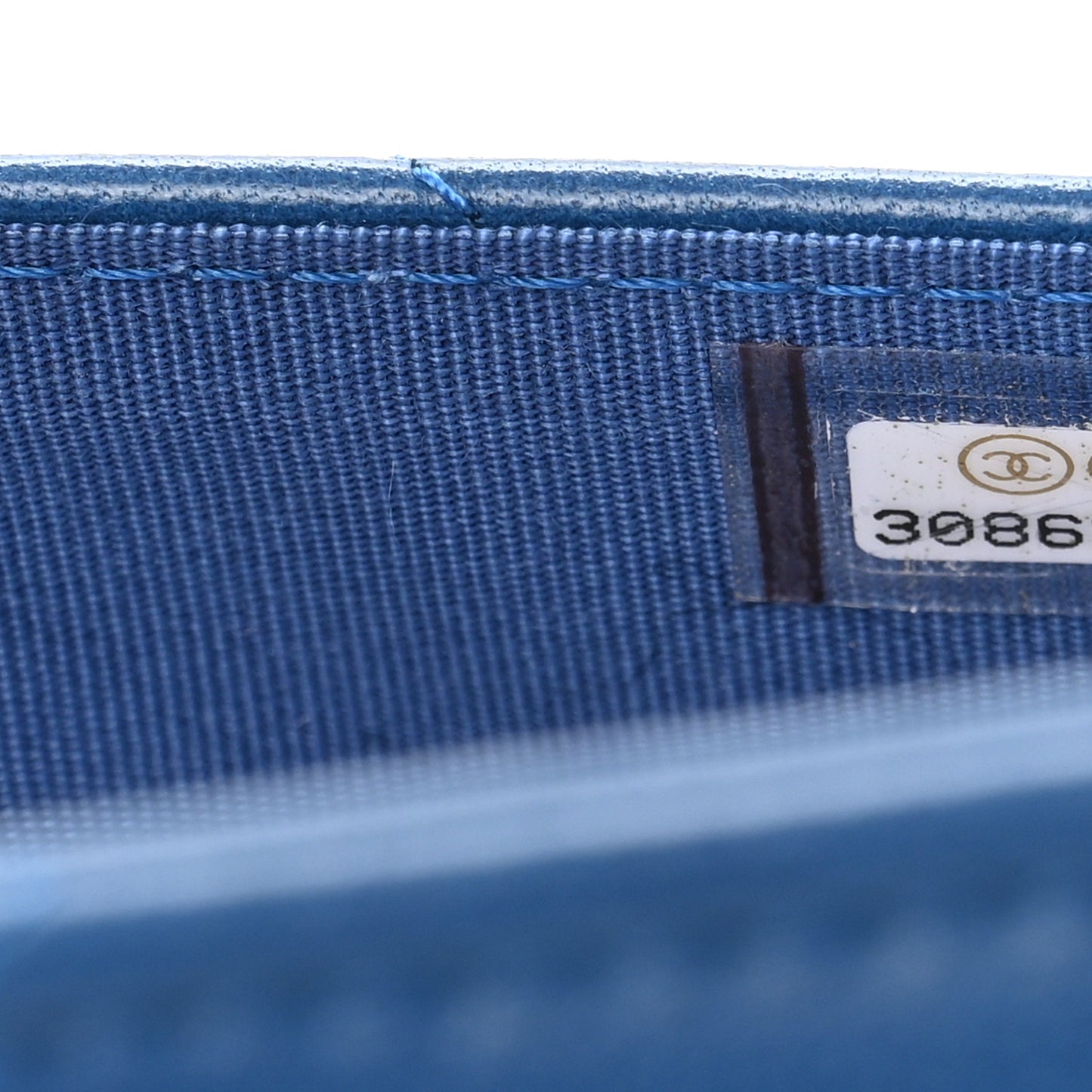 Goatskin Quilted Chanel 19 Flap Wallet Dark Blue