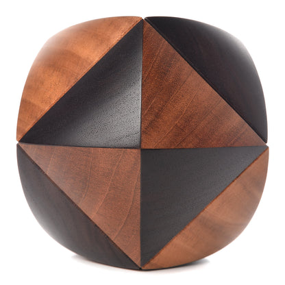 Hermes Java Palissander Mahogany Wood Atlas Paperweight 1 of 8