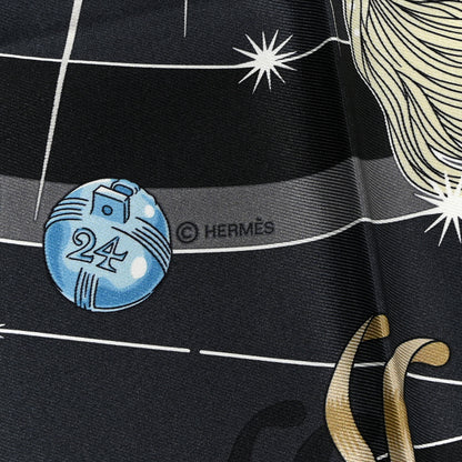 Hermes Silk Chorus Stellarum Scarf 70 Gris Nacre Anthracite Gris Nacre Anthracite 2 of 4