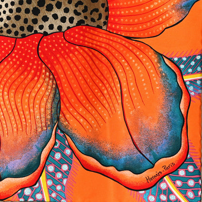 Hermes Silk Baobab Cat Scarf 45 2 of 5