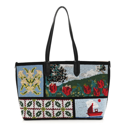 Alexander McQueen Tapestry Patchwork Small Shopper Tote in Multicolor 1 of 11