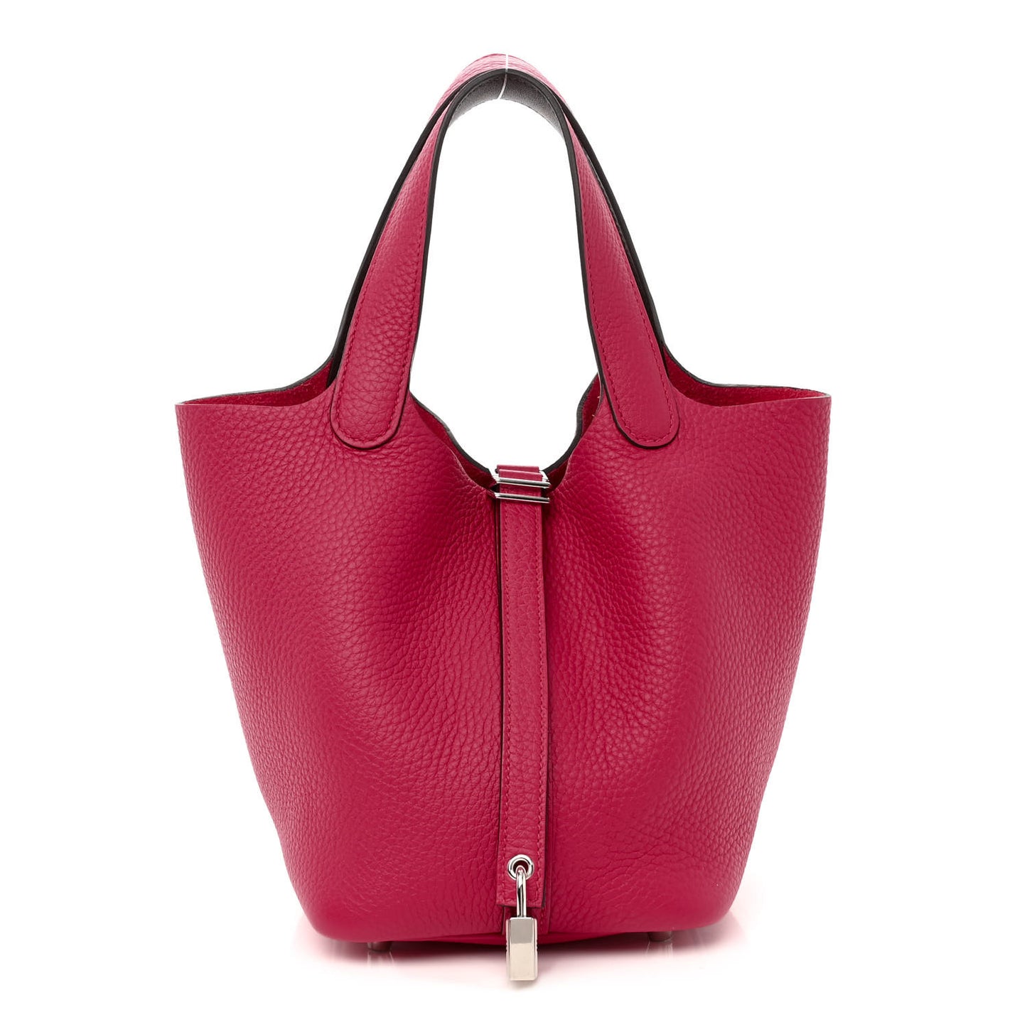Taurillon Clemence Swift Eclat Picotin Lock 18 PM Framboise Rouge Sellier