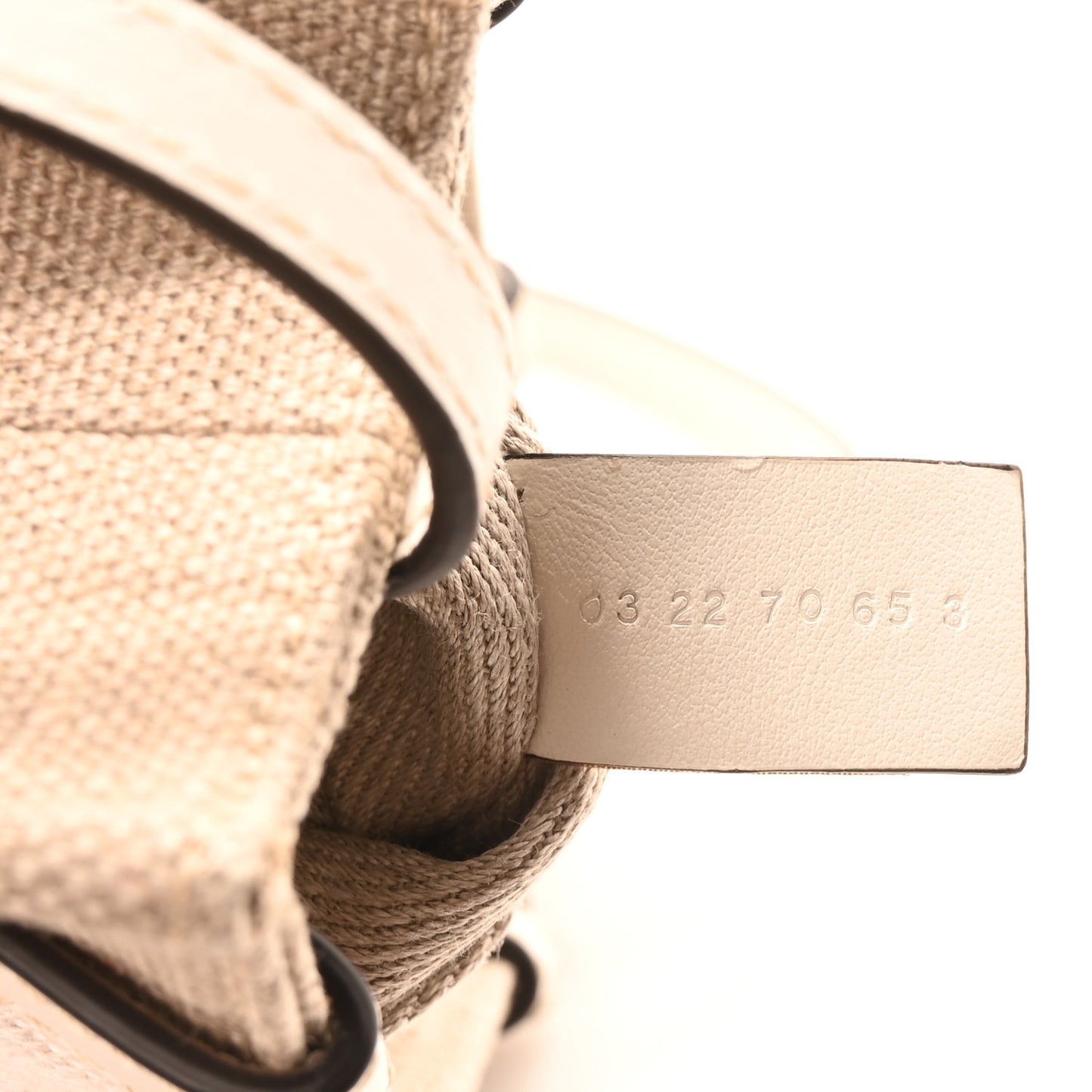 Cotton Calfskin Nano Woody Ribbon Tote With Strap White