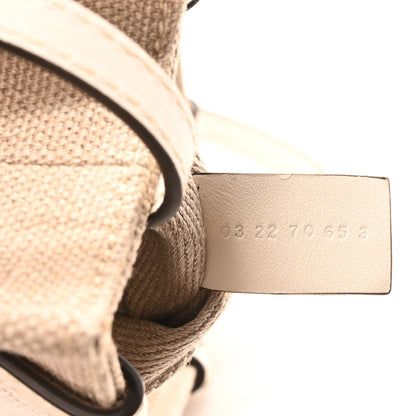 Chloe Cotton Calfskin Nano Woody Ribbon Tote With Strap White 7 of 10