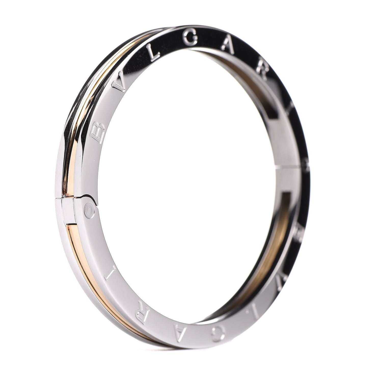 18K Yellow Gold Stainless Steel B.Zero1 Bangle Bracelet