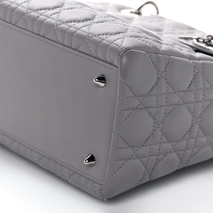 Christian Dior Lambskin Cannage Medium Lady Dior Grey 10 of 10