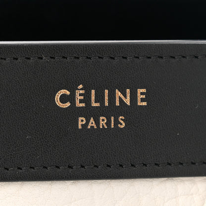 Celine Bullhide Calfskin Nubuck Bi-Color Nano Luggage Black White 6 of 14