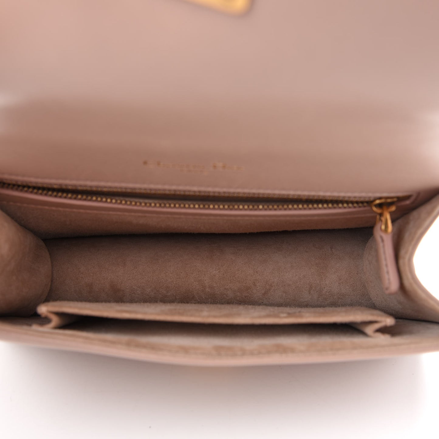 Lambskin Studded Medium Diorama Flap Bag Nude