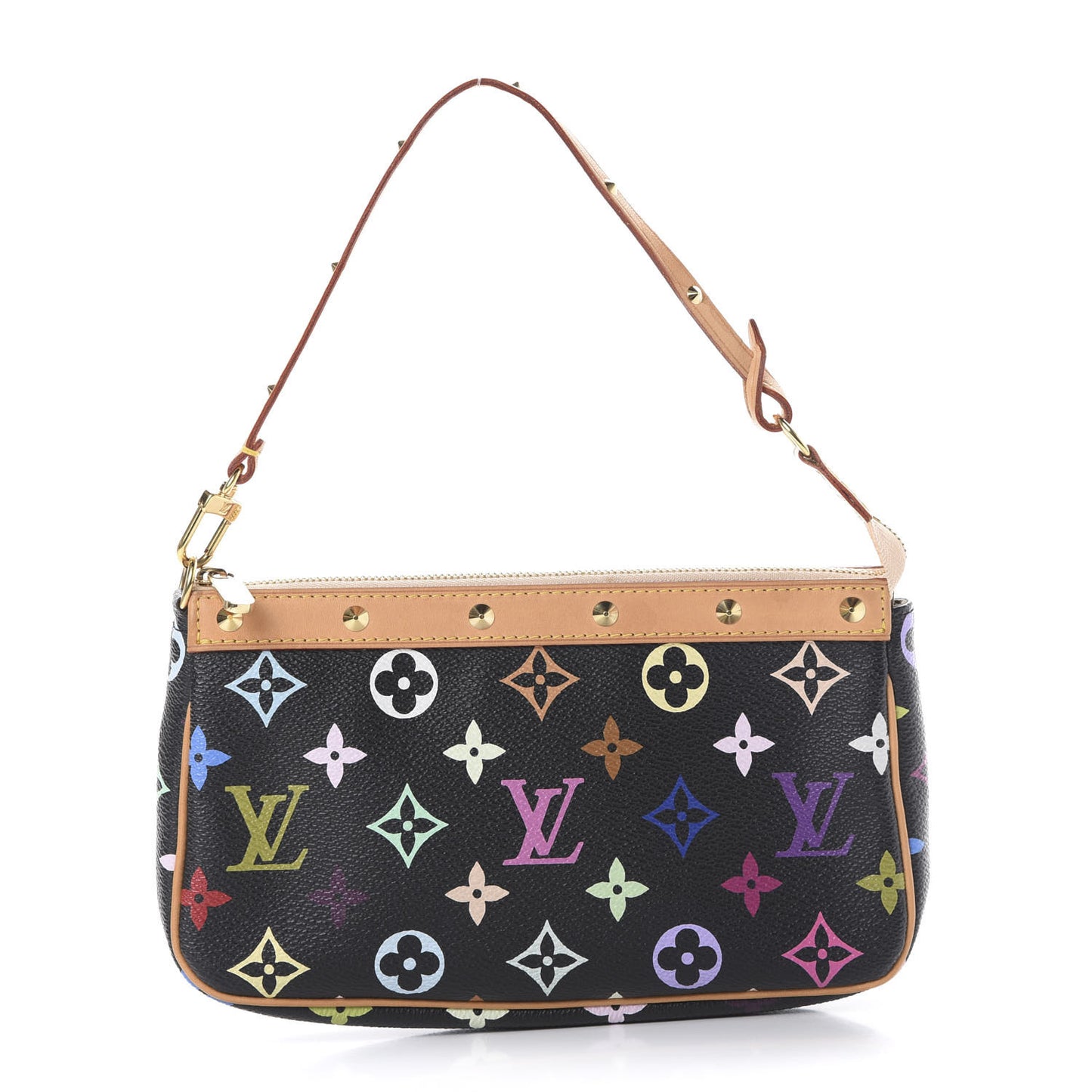 Monogram Multicolor Pochette Accessories Black