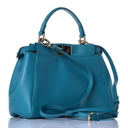 Fendi Nappa Mini Peekaboo Iconic Satchel Lago 4 of 9