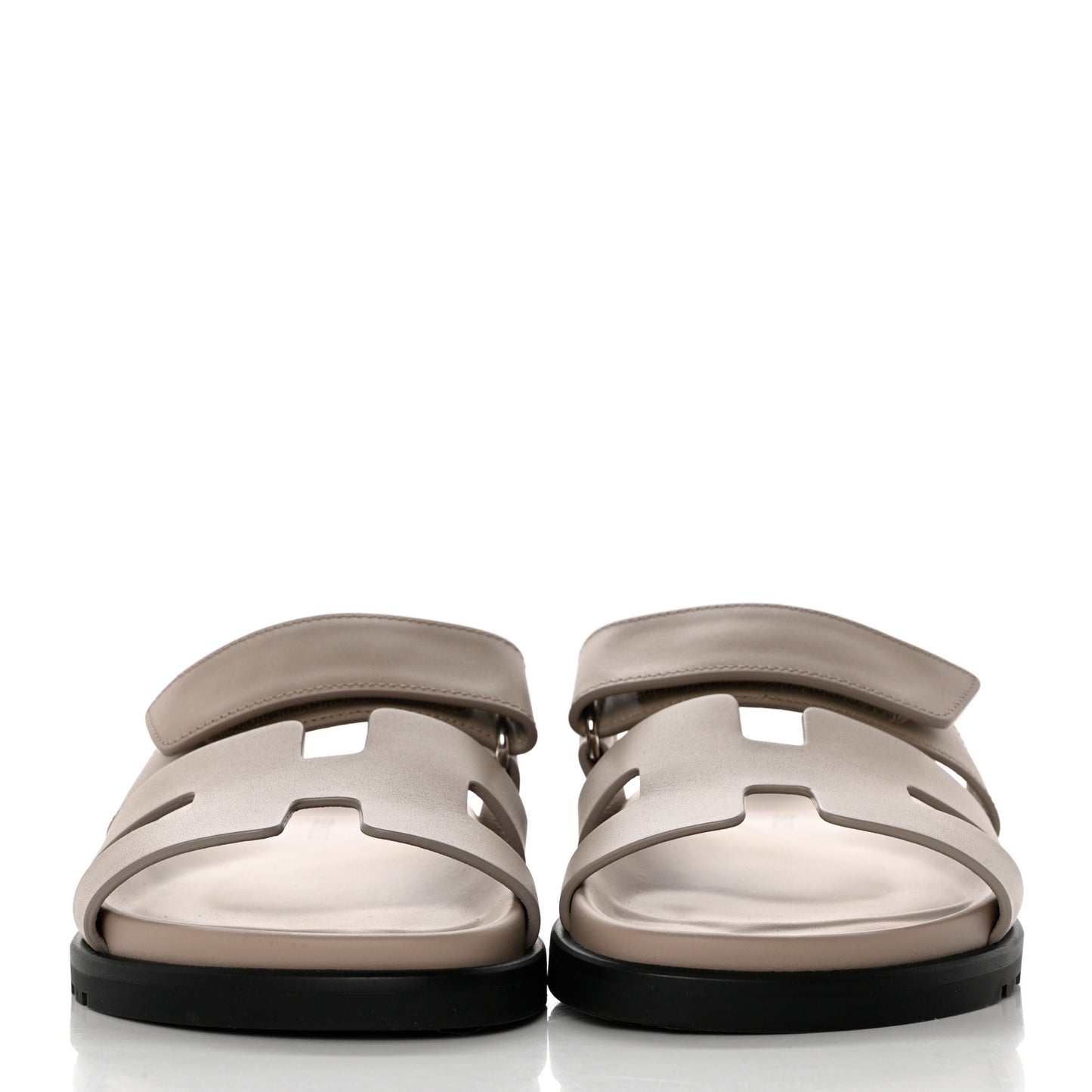 Calfskin Womens Chypre Sandals 35 Beige Mastic