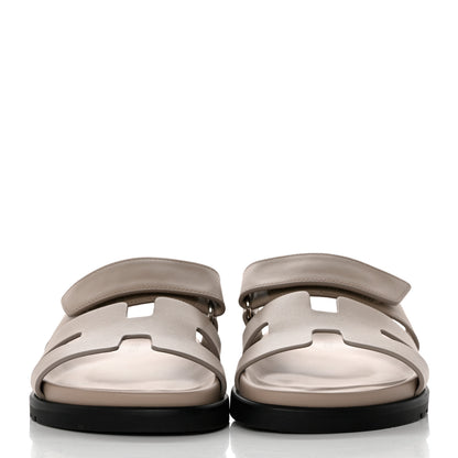 Hermes Calfskin Womens Chypre Sandals 35 Beige Mastic 2 of 8