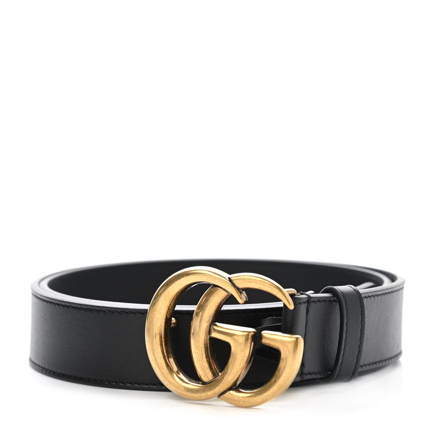 Gucci Calfskin Double G 30mm Belt 85 34 Black 1 of 7