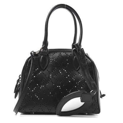 Alaia Calfskin Lux Laser Cut Arabesque Dome Bag Black 1 of 8
